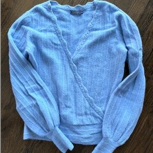 vineyard vines wrap sweater- blue- M